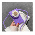 Mini fashion yong lady's crossbody bag causal shopping shoulder bag Exquisite straw phone bag